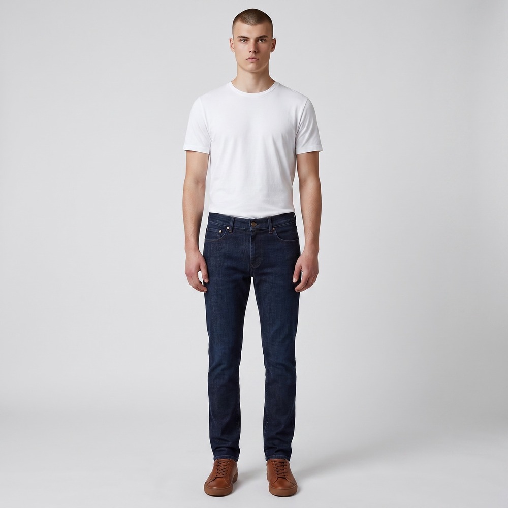 Mott & Bow Slim Crosby Jeans Mens 32x32 Dark Indigo Wash Stretch Denim